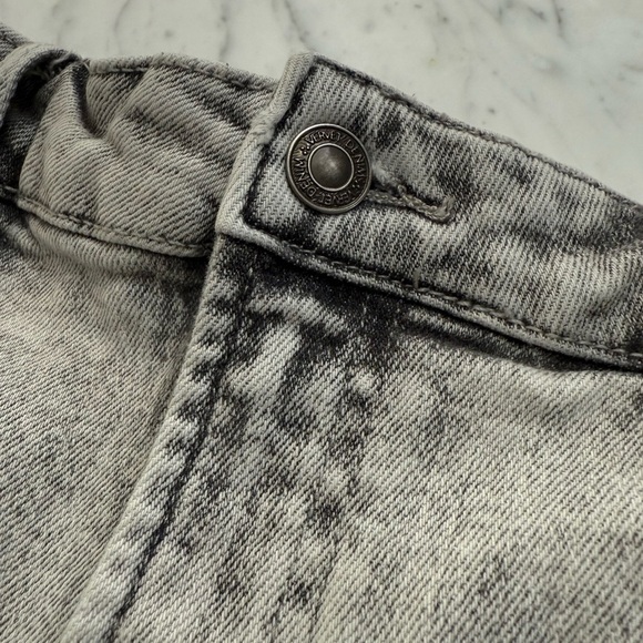 Vervet Jean Shorts Size XL (12-14) Black Acid HI Rise Denim Distressed Destroyed - Picture 4 of 6